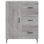 vidaXL Buffet haut Sonoma gris 69 5x34x180 cm Bois d'ingénierie