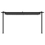 vidaXL Gazebo mural Anthracite Acier