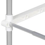 vidaXL Étagère pour machine à laver Blanc 70 x 27 x 136 cm Aluminium
