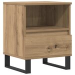 vidaXL Table de chevet chêne artisanal 40x35x50 cm bois d’ingénierie