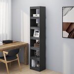 vidaXL Bibliothèque/Séparateur de pièce Gris 40x30x199 cm Pin massif