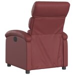 vidaXL Fauteuil inclinable électrique Rouge bordeaux Similicuir