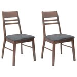 vidaXL Chaises de salle à manger 2 Pièces Marron Clair 43 x 54 x 89 cm