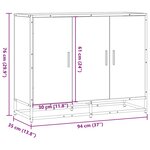 vidaXL Buffet chêne sonoma 94x35x76 cm bois d'ingénierie