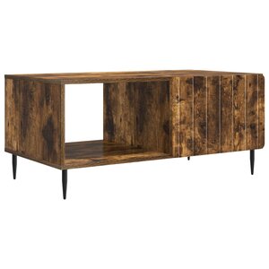 vidaXL Table basse Chêne fumé 90 x 50 x 40 cm Bois d'ingénierie