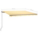 vidaXL Auvent automatique capteur de vent/LED 400x300cm Jaune et blanc