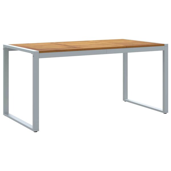 vidaXL Table de jardin pour repas Gris 160 x 80 x 75 cm