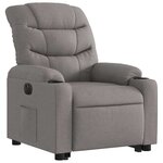 vidaXL Fauteuil inclinable électrique taupe tissu
