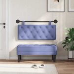 vidaXL Tête de lit suspendue Bleu denim Tissu