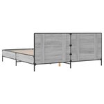 vidaXL Cadre de lit sonoma gris 180x200 cm bois d'ingénierie et métal