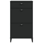 vidaXL Armoire à chaussures VIKEN noir bois d'ingénierie