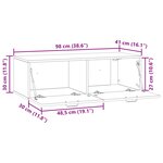 vidaXL Meuble TV mural 98 x 41 x 30 cm Chêne artisanal
