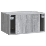 vidaXL Meuble TV mural Sonoma gris 59 5 x 41 x 30 cm Bois d'ingénierie