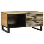 vidaXL Table basse Marron et Noir 80 x 50 x 40 cm
