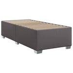 vidaXL Sommier à lattes de lit avec matelas Gris 80x200 cm Similicuir