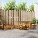 vidaXL Ensemble de canapés d'extérieur 7 pc Naturel Polyester