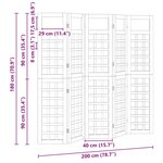 vidaXL Écran d'intimité extérieur Pliant 5 Pièces Marron 200 x 180 cm