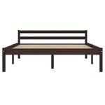 vidaXL Cadre de lit sans matelas marron foncé pin massif 120x200 cm