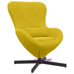 vidaXL Fauteuil œuf Jaune 63 x 73 x 90 cm Velours