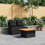 vidaXL 2 Pièce Canapé du milieu de jardin avec table relevable
