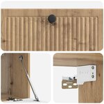 vidaXL Meuble TV mural 78 5 x 31 x 30 cm Chêne artisanal