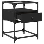 vidaXL Tables de chevet 2 Pièces noir 40x40x55 cm bois d’ingénierie