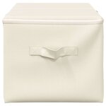 vidaXL Boîtes de rangement 2 Pièces Tissu 43x34x23 cm Crème