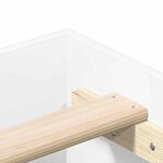 vidaXL Cadre de lit sans matelas blanc 135x190 cm bois d'ingénierie
