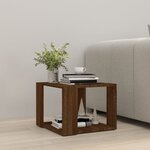 vidaXL Table basse Chêne marron 40x40x30 cm Bois d'ingénierie
