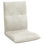 vidaXL Fauteuil de sol ajustable Crème Velours