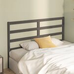 vidaXL Tête de lit Gris 126x4x100 cm Bois massif de pin