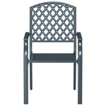 vidaXL Chaise de jardin 4 Pièces Anthracite 56 x 65 x 89 cm Acier