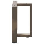 vidaXL Pieds de table basse en T  2 pièces  noir  50 x 25 x (42-43) cm  acier