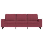 vidaXL Canapé à 3 places Rouge bordeaux 180 cm Tissu