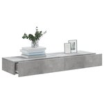vidaXL Meubles TV avec lumières LED 2 Pièces gris béton 60x35x15 5 cm