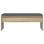 vidaXL Banc d'entrée avec coussin Chêne Sonoma 103 x 38 x 40 cm