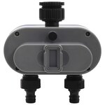 vidaXL Minuterie numérique automatique d'arrosage avec sortie double