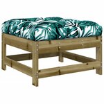 vidaXL Salon de jardin 4 Pièces avec coussins bois de pin imprégné