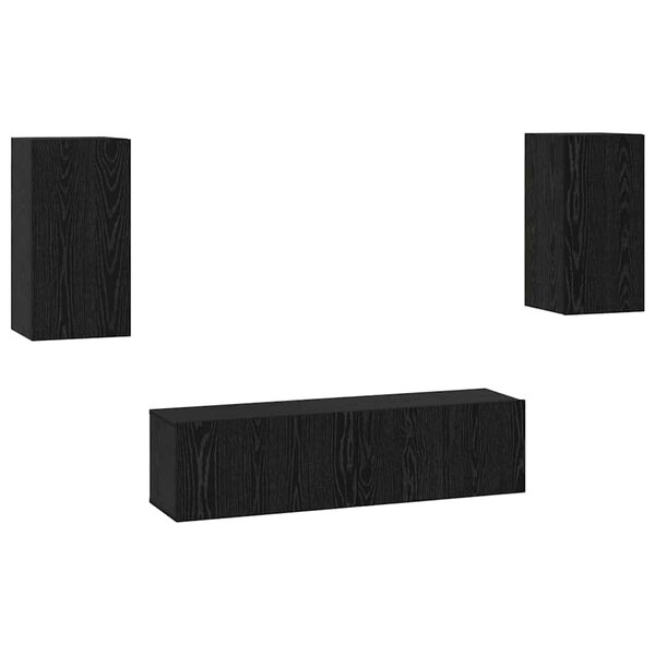 vidaXL Ensemble meuble TV 4 Pièces Chêne noir Moyen 30.5 x 30 x 60 cm