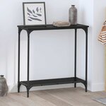 vidaXL Table console Chêne noir 75 x 30.5 x 75 cm Bois d'ingénierie