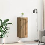 vidaXL Meuble mural Chêne artisanal 34 5 x 34 x 90 cm