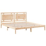 vidaXL Cadre de lit extra long sans matelas 180x220 cm bois massif