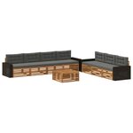 vidaXL Ensemble de canapés d'extérieur 8 pc Naturel et Anthracite