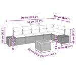 vidaXL Ensemble de canapé de jardin 7 Pièces Beige Poly rotin