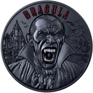 Monnaie DRACULA AWAKENS IN THE DARK 550 Anniversaire 2 Oz Argent 5$ Barbados (PRÉCOMMANDE)