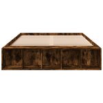 vidaXL Cadre de lit sans matelas chêne fumé 135x190 cm