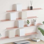 vidaXL Étagère flottante 4 Pièces Rose 100 x 9 x 2 5 cm Acier