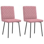 vidaXL Chaises à manger lot de 2 Rose Velours
