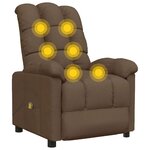 vidaXL Fauteuil de massage Marron Tissu