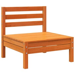 vidaXL Canapé de jardin sans accoudoirs cire marron bois de pin massif